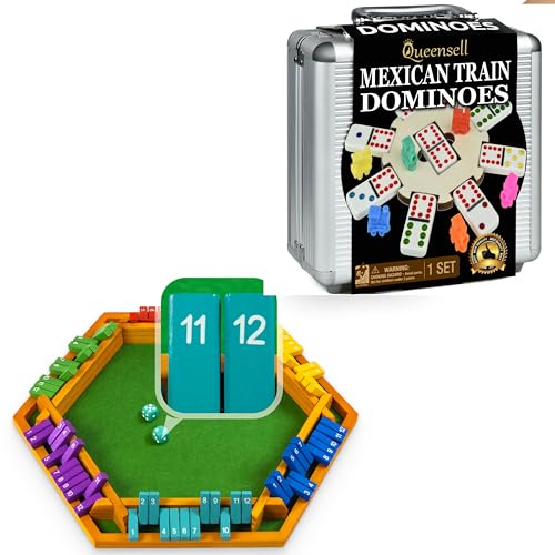Mexican Train Double 12 + Shut The Box juego 2 en 1