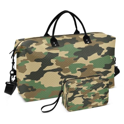 Sac de natation camouflage vert étanche et sa trousse de toilette voyage