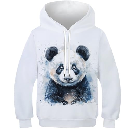 Sweat panda pull à capuche 3D sweat-shirt animal enfant 9-11 ans