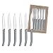Produktbild Lou Laguiole SKY Steakmesser-Set, Edelstahl, rostfrei, Klingenlänge 23,2 cm, 6-teilig, grau