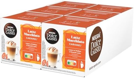 NESCAFÉ DOLCE GUSTO Caramel Latte Macchiato Kaffeekapseln (6 x 16 Kapseln)