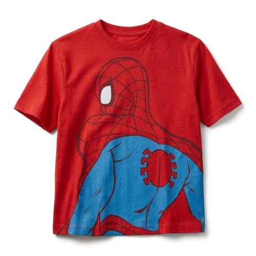 Camiseta Corta Spiderman para Niños y Niñas - Camiseta Infantil Marvel Transpirable y Cómoda, Ropa para Verano, Uso Diario y Excursiones