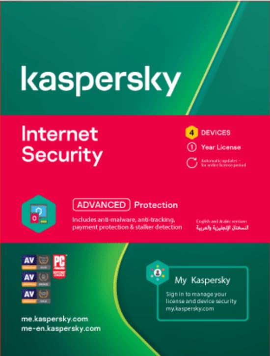 Kaspersky Internet Security | 4 Devices | 1 Year [Digital Code]