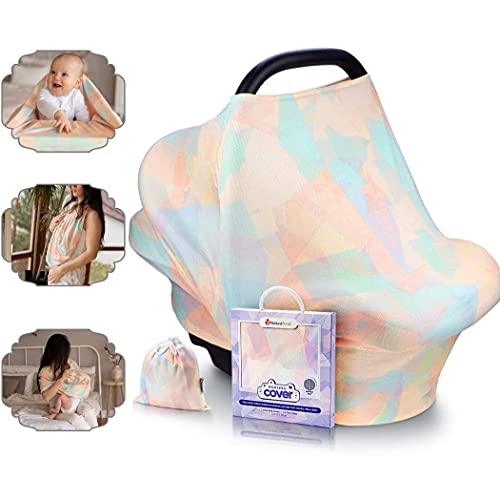 Image of NatureBond Nursing Cover | Breathable Breastfeeding Cover | Use for Car Seat Canopy, Nursing Scarf, Nursing Shawl, Nursing Blanket, Breastfeeding cover up for mom
