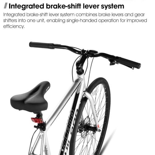 HILAND 700C Road Hybrid Bike, 7 speeds Bikes Urban City