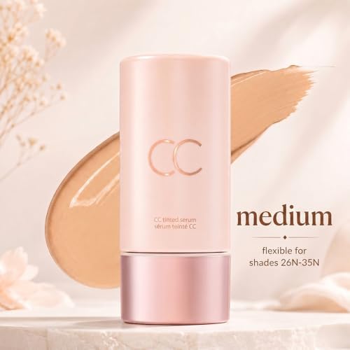 Marssirace CC Color-Correcting Tinted Serum - Color-Adapting Tinted Serum – Lightweight, Waterproof, 16HR Wear, Vegan
