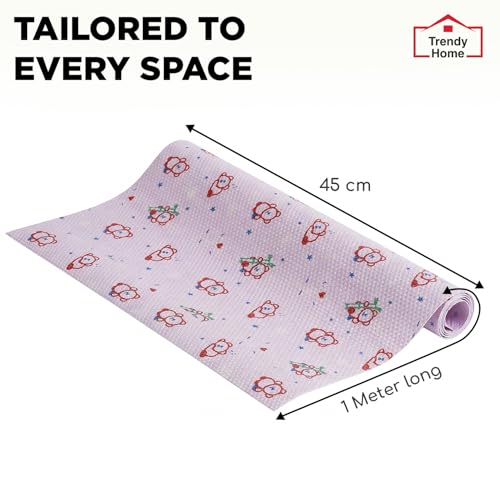 Image of Trendy Home Anti-Slip Mat 45 cm x 1 m for Drawers, Fridge & Shelf Liners | Printed Design, Non-Slip, Food Grade EVA, Washable Kitchen Mat, Pandro Love