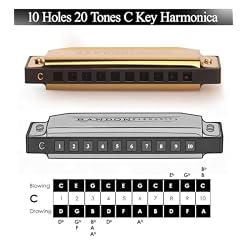 Randon Golden Harmonica Key of C with Case, 10 Holes 20 Tones Diatonic Harmonicas Mouth Organ, Blues Harmonica for Adults/Kids/Professional Players/Beginners, Vintage Style Harmonica, as a Gift - Les Beatles, Paul McCartney, John Lennon, RIngo Starr, George Harrison Randon Golden Harmonica Key of C with Case, 10 Holes 20 Tones Diatonic Harmonicas Mouth Organ, Blues Harmonica for Adults/Kids/Professional Players/Beginners, Vintage Style Harmonica, as a Gift – Image 5