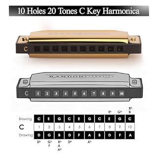 Randon Golden Harmonica Key of C with Case, 10 Holes 20 Tones Diatonic Harmonicas Mouth Organ, Blues Harmonica for Adults/Kids/Professional Players/Beginners, Vintage Style Harmonica, as a Gift - Les Beatles, Paul McCartney, John Lennon, RIngo Starr, George Harrison Randon Golden Harmonica Key of C with Case, 10 Holes 20 Tones Diatonic Harmonicas Mouth Organ, Blues Harmonica for Adults/Kids/Professional Players/Beginners, Vintage Style Harmonica, as a Gift – Image 5
