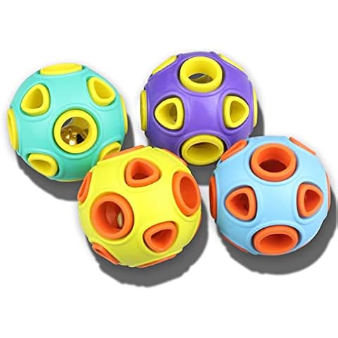 SCHITEC 2” Bouncy Dog Balls with Bell Cover