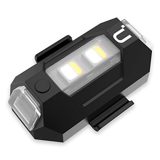 UURig DR-02 Strobe Drone Light Compatible with DJI Mavic AIR 2 Pro Inspire 2 Pro etc, 3 Color Adjustable Anti-Collision Light for Drone 3KM Visible, Mini Drone Lamp, 6.5g 110mAh Battery USB-C Charging