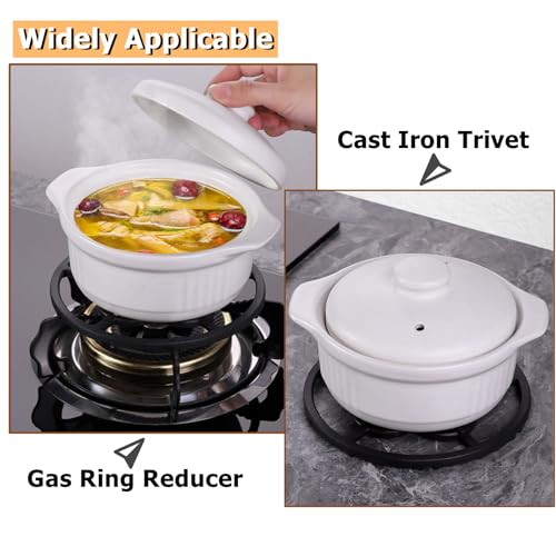 Gocoffun Gusseisen Wok Ständer Ring Rutschfest Reduzierer für Mokka Kaffeemaschine Kleiner Topf Untersetzer für Gaskocher Campingkocher