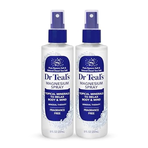 Dr Teal's Magnesium Spray with Natural Dead Sea Salt, Fragrance Free, 8 fl oz (Pack of 2)