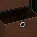 Furinno Basic 3x2 Cube Storage Bookcase Organizer with Bins, Espresso/Brown