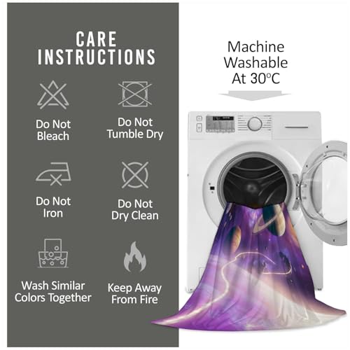 Draps de lit en microfibre Vortex Galactique 90x190cm avec drap-housse réglable - 8