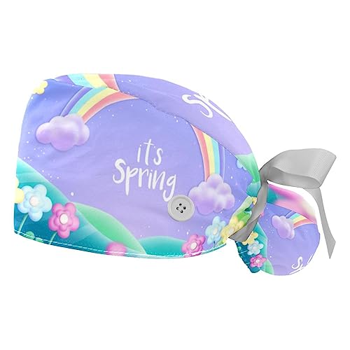 Bonnet bouffant avec bandeau anti-transpiration élastique pour cheveux longs