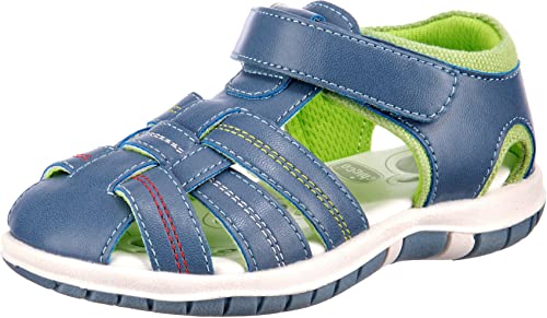 Chicco garçon sandale Fausto : chaussure été bébé cuir souple bleu marine