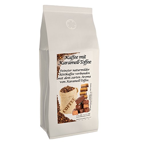 C&T Aromakaffee - Aromatisierter Kaffee Gemahlen - Karamell-Toffee 500 g - Privatrösterei Spitzenkaffee Flavoured Coffee