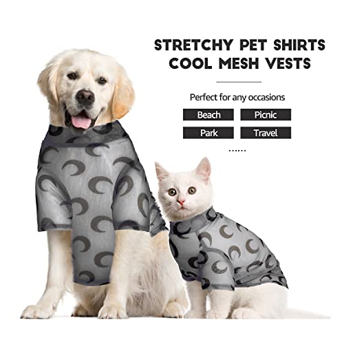 Waaag Dog Shirts, Cat Shirts, Moon Design, Breathable Lightweight Mesh Vest, Stretchy T-Shirts Dog Cat Clothes Pullover Supper Soft Pet Apparels For Cats, Puppies Small Medium Large Dogs #TOP1