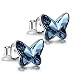 Gifts for Women Jewelry for Women Stud Earrings for Women Christmäs Gifts for Women Gifts for Mom Gifts for Grandma Gifts Teacher Gifts Birthday Gifts for Women Blue Butterfly Silver Best Friend