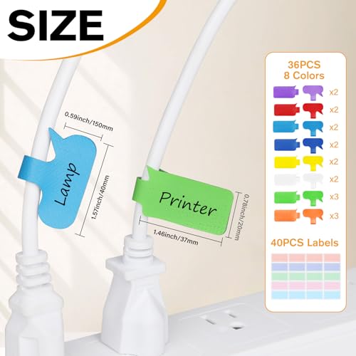 Étiquettes de câble de bureau SummerBrite pour organiser les fils d'appareils électroniques - 2