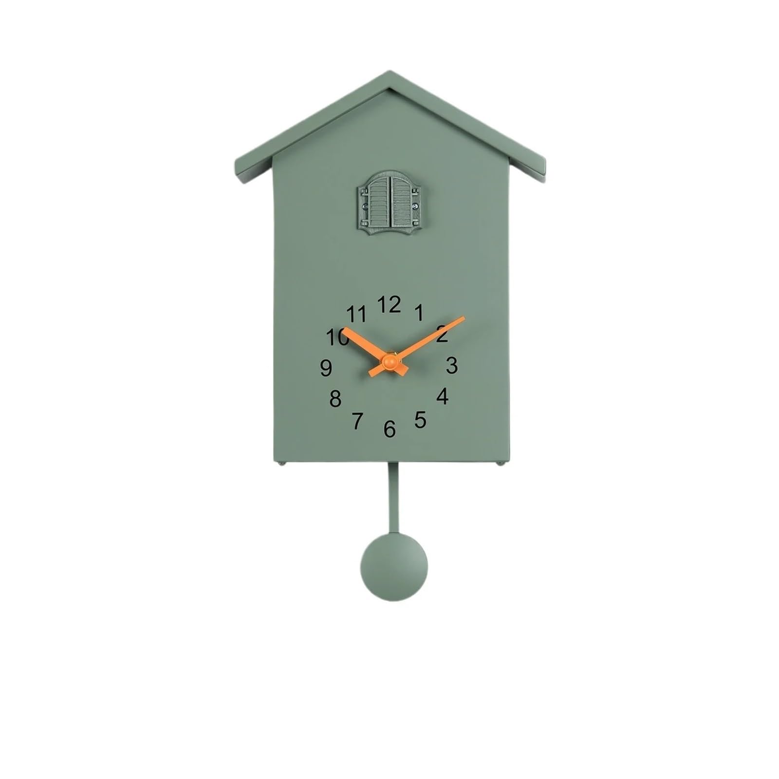 GOXQIT 1 Pcs Cuckoo Wall Clock, Room Time Bird For Living Room(Green)