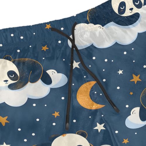 Men's Swim Trunks Size S Air Panda with Mesh Lining Soft Breathable Quick Dry Beach Shorts Clouds4