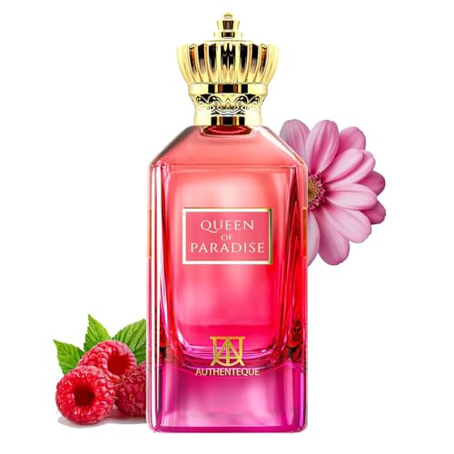AUTHENTEQUE Queen of Paradise - Arabian Perfume for Women 3.4oz (100ml) - Sweet Strawberry & Vanilla Fragrance - Extrait De Parfum Long Lasting Luxury Arabic Perfume, Exotic, EDP