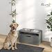 PawHut Erhöhter Hundenapf Futternapf mit Ständer Wassernapf 2 x 2L Edelstahlnäpfen Futterstation mit Anti-Schling-Matte Hundenäpfe mit 25L Stauraum, für große und extra große Hunde, Grau