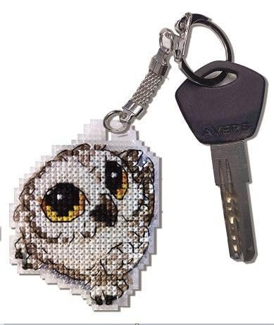 Wizardi Counted Cross Stitch kit - Pendant - Owl 8090A Alisena