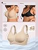 OEAK Womens Wireless Jelly Bra Plus Size Supportive Seamless Bras Full Coverage Push Up Comfortable No Underwire Tshirt Bras Creamy Beige L
