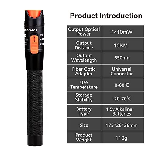 Visual Fault Locator 10MW Fiber Optic Tester Optical Cable Test Pen Detector Meter 10mW for CATV Telecommunications Multi-Function Tester - Image 2