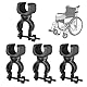 BOHUZI 4 Stück Stockhalterung für Rollator, 360 Grad Krückenhalter Gehstockhalter Stockhalter Rollstuhlzubehör für Rollstuhl Mobilitätsroller Gehhilfe
