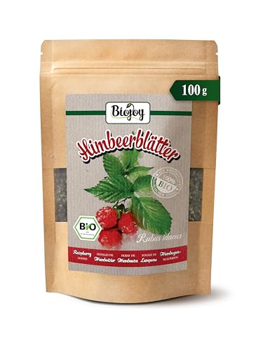 Biojoy Té de Hojas de Frambuesa Orgánica (100 g), secas y cortadas (Rubus idaeus)