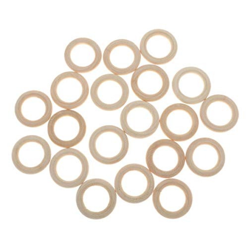 Preisvergleich Produktbild TOPofly 10 Stück Natürlicher Holzring-Kreis Für Verschönern Anhänger Anschlüsse Schmucksachen, Die 5.5cm
