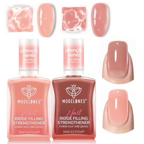 Modelones Nail Strengthener, Nude Pink Nail Polish Nail Hardener