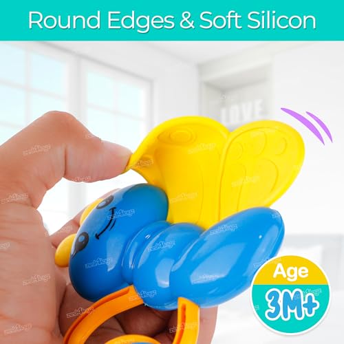 Image of Zest 4 Toyz Baby Rattle Toy, 6-12 Months Rattles and Teether for Babies Lovely Attractive Non Toxic Rattles for Kids (Pack of 7)