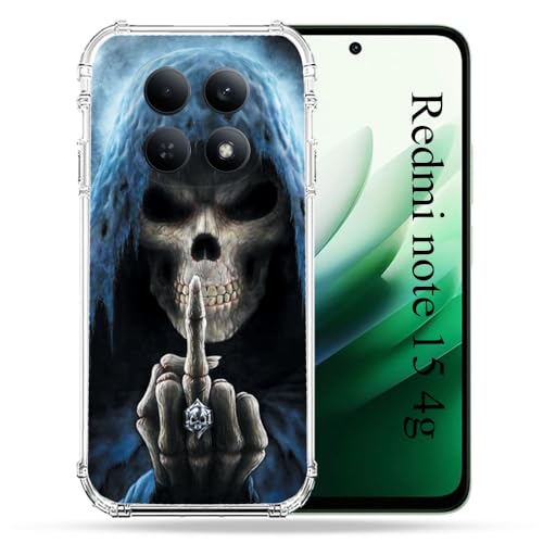 Coque Redmi Note 15 4G Tête de Mort antichoc robuste silicone rigide