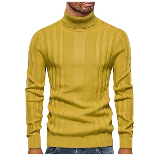 Mens for Man High Neck Sweater Crochet Warm Knit Plain Fall Winter 2025 Fashion