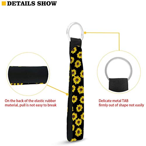 Boatee Moon Stars Key Keychain Wristlet Lanyard Key Chain Holder With Removable Buckle For Women Men, Car Accessories #TOP3