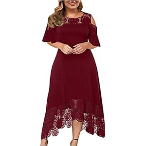 poliy Dames kanten naden ruches korte mouwen pulloverjurk zomerjurken lange strandjurken jurken jurken dames zomer knielang