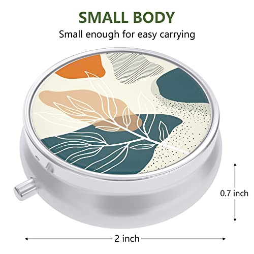 Image of Nipichsha Pill Box, Small Pill Case for Purse & Pocket, Cute Travel Medicine Organizer, Portable Medicine Container Holder to Hold Vitamins, Medication, Fish Oil & Supplement, Desert Leaf | Cute Travel Medicine Organizer, Portable Medicine Container Holder to Hold Vitamins, Medication, Fish Oil & Supplement