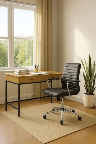Regalos Miguel - Escritorio Industrial Minimalista - Studim - 110 cm x 48 cm x 76 cm - 2 Cajones - Ergonómico - Estudio, Trabajo, Creación