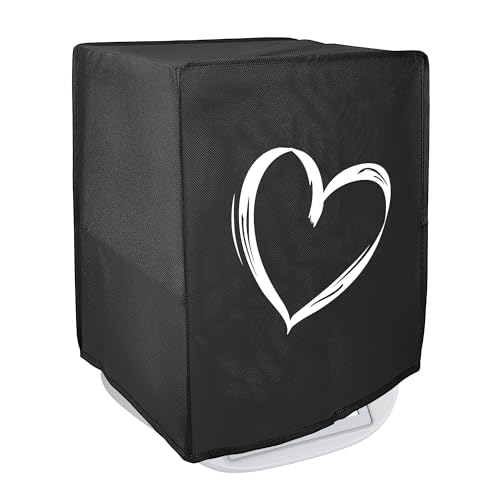 kwmobile Cover Protettiva Compatibile con Thermomix Bimby TM5 / TM6 con Varoma - Copertina Antipolvere Cooking Blender Cuore Bianco/Nero