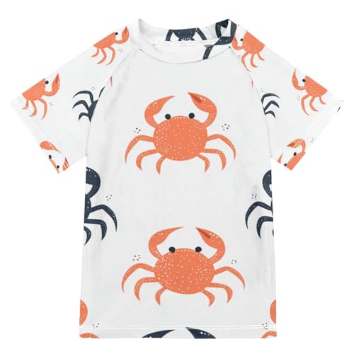 Jucciaco Boys Swimsuit Cartoon Carb Cute White Sunscreen Kids Sun Rashguard Short Sleeve T-Shirts Swimwear Sets UPF 50+