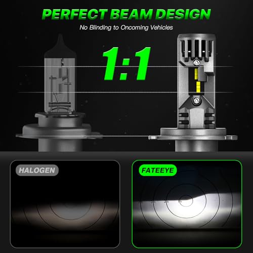Image of 9003 ๐๐ฐ Bulbs - 60000LM Super Brightness 1:1 Size, 6500K Fog Bulb with Turbo Cooling Fan, Non-Polarity, Pack of 2