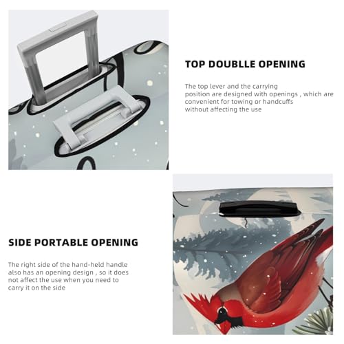 Travel Luggage Cover Welcome Christmas Bird Fashion Washable Baggage Suitcase Protector Fit For Luggage X-Large4