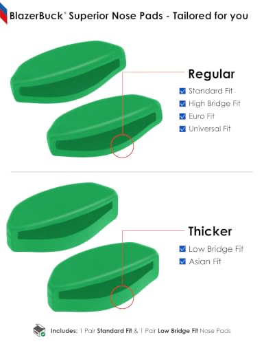 Image of BLAZERBUCK Replacement Nose Pieces for Oakley Frogskins Range /Frogskins Range XL /Top Knot /Side Swept /HSTN /Spindrift /Wildrye