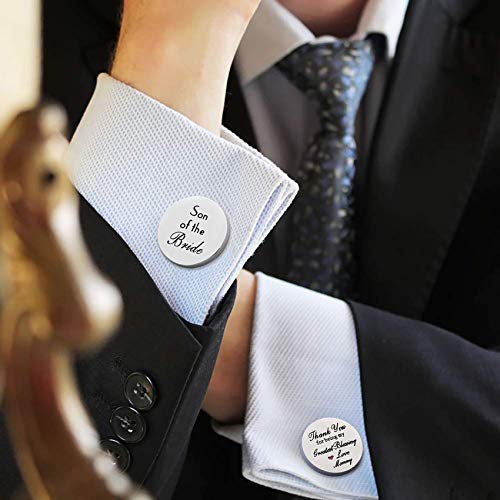Melix Home Son Of The Bride Cuff Links, Thank You For Being My Greatest Blessing Cuff Links (Grey) #TOP4