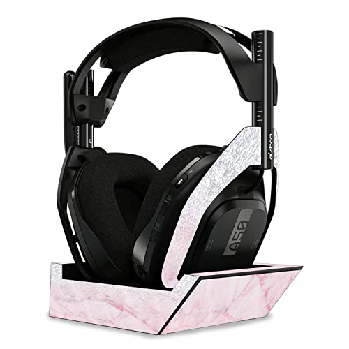 Image of MightySkins Glossy Glitter Skin Compatible with Astro A50 Wireless Headphones + Base Station (Gen 4) - Girly Marble Dazzle | Protective, Durable High-Gloss Glitter Finish | Easy to Apply